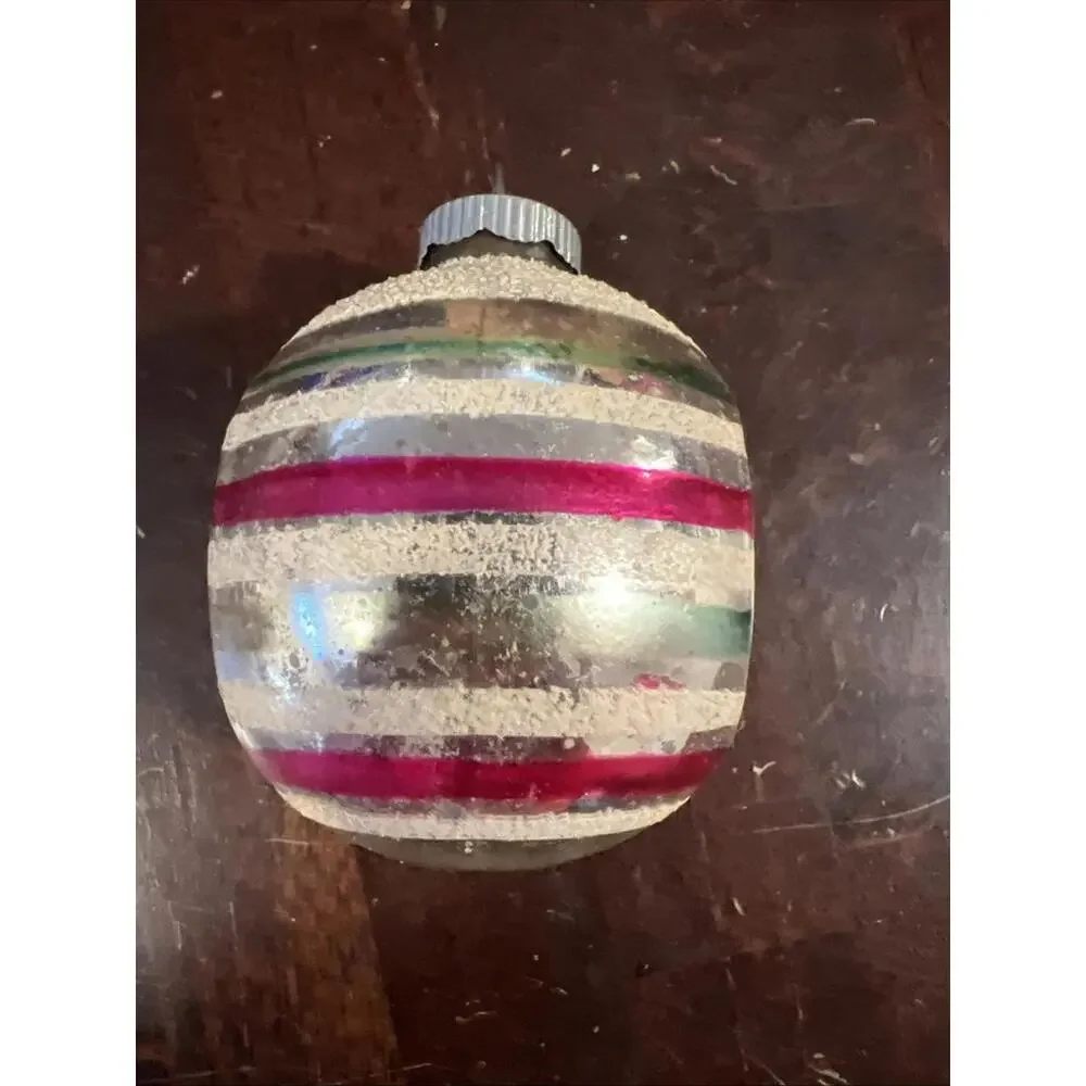 Vintage Shiny Brite Christmas Ornament Star Reflector Double Indent Stripes 1289 - Picture 4 of 6